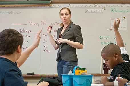 teacher and students